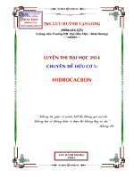 Chuyen de LTDH 2014 HIDROCACBON
