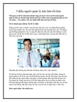 Tài liệu 5 điều người quản lý nên làm tốt hơn doc