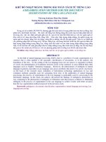 Tài liệu KHỬ BỎ NHẬP NHẰNG TRONG BÀI TOÁN TÁCH TỪ TIẾNG LÀO doc