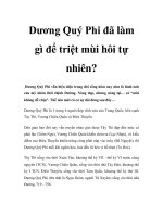 Tài liệu Dương Quý Phi đã làm gì để triệt mùi hôi tự nhiên? pptx