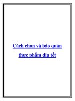 Tài liệu Cách chọn và bảo quản thực phẩm dịp tết pptx