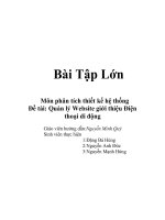 Tài liệu Đề tài: Quản lý Website giới thiệu Điện thoại di động doc