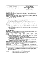 Tài liệu Đề thi môn xác suất thống kê đề 2 2009- 2010 pot