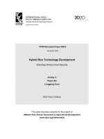 Tài liệu Hybrid Rice Technology Development Ensuring China’s Food Security potx