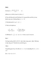 Tài liệu Đề Thi Thử Tốt Nghiệp Toán 2013 - Phần 7 - Đề 3 doc