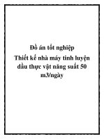 Tài liệu Đồ án tốt nghiệp Thiết kế nhà máy tinh luyện dầu thực vật năng suất 50 m3/ngày pot