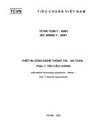 Tài liệu Tiêu chuẩn Việt Nam:Thiết bị công nghệ thông tin - an toàn ppt