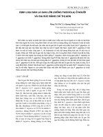 Tài liệu Định loại sán lá gan lớn (giống Fasciola) ở ng-ời và gia súc bằng chỉ thị ADN docx