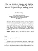 Tổng hợp và đánh giá khả năng xử lí chất hữu cơ, amoni, asen của vật liệu mno2 kích thước nanomet mang trên silicagen, laterit, pyroluzit