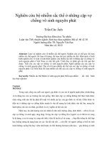 Nghiên cứu bộ nhiễm sắc thể ở những cặp vợ chồng vô sinh nguyên phát