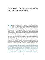 Tài liệu The Role of Community Banks in the U.S. Economy pdf