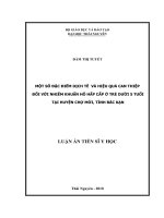 một số đặc điểm dịch tế và hiệu quả can thiệp đối với nhiễm khuẩn hô hấp cấp ở trẻ em dưới 5 tuổi tại huyện chợ mới , tỉnh bắc kan
