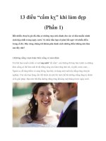 Tài liệu 13 điều “cấm kỵ” khi làm đẹp (Phần 1) pptx