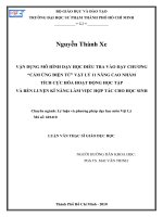 vận dụng mô hình dạy học điều tra vào dạy chương “cảm ứng điện từ” vật lý 11 nâng cao nhằm tích cực hóa hoạt động học tập và rèn luyện kĩ năng làm việc hợp tác cho học sinh