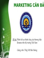 phân tích sự thành công của thương hiệu romano trên thị trường việt nam