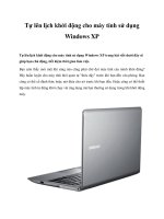 Tài liệu Tự lên lịch khởi động cho máy tính sử dụng Windows XP docx