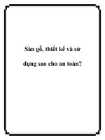 Tài liệu Sàn gỗ, thiết kế và sử dụng sao cho an toàn? docx