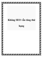 Tài liệu Không SEO vẫn tăng thứ hạng pdf