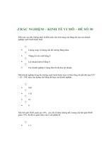 Tài liệu TRẮC NGHIỆM - KINH TẾ VI MÔ - ĐỀ SỐ 30 ppt