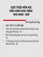 Tài liệu Điều hành nhà hàng docx