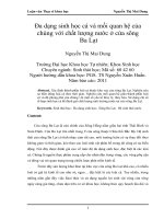 Đa dạng sinh học cá và mối quan hệ của chúng với chất lượng nước ở cửa sông ba lạt