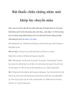 Tài liệu Bài thuốc chữa chứng nhức mỏi khớp lúc chuyển mùa ppt