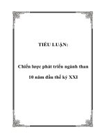 Tài liệu TIỂU LUẬN: Chiến lược phát triển ngành than 10 năm đầu thế kỷ XXI docx