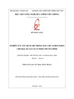 Nghiên cứu xây dựng hệ thống máy chủ AUDIO VIDEO cho hậu kỳ sản xuất phim truyền hình