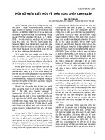 Tài liệu MỘT SỐ HIỂU BIẾT MỚI VỀ THẢI LOẠI GHÉP KINH DIỄN pot