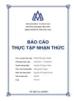 báo cáo thực tập nhận thức doanh nghiệp tư nhân ôtô ngọc thành