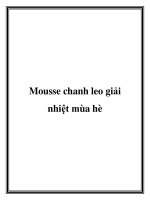 Tài liệu Mousse chanh leo giải nhiệt mùa hè docx