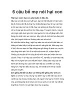 Tài liệu 6 câu bố mẹ nói hại con doc