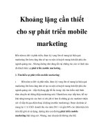 Tài liệu Khoảng lặng cần thiết cho sự phát triển mobile marketing pdf