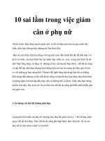 Tài liệu 10 sai lầm trong việc giảm cân ở phụ nữ pdf