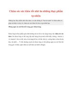 Tài liệu Chăm sóc sức khỏe tốt nhờ ăn những thực phẩm tự nhiên pdf