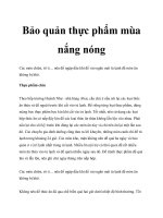 Tài liệu Bảo quản thực phẩm mùa nắng nóng pptx