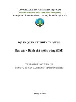 Tài liệu DỰ ÁN QUẢN LÝ THIÊN TAI (WB5) - Báo cáo - Đánh giá môi trƣờng (ĐM) pdf