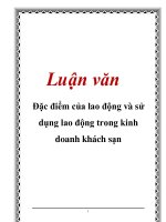 Tài liệu Luận văn: Đặc điểm của lao động và sử dụng lao động trong kinh doanh khách sạn ppt