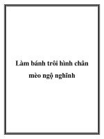 Tài liệu Làm bánh trôi hình chân mèo ngộ nghĩnh ppt