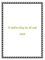 Tài liệu Ô nhiễm tiếng ồn, dễ sinh bệnh potx