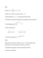 Tài liệu Đề Thi Thử Tốt Nghiệp Toán 2013 - Phần 7 - Đề 8 ppt