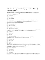 Tài liệu Đề thi và đáp án tiếng anh trình độ TOEFL - Tìm từ sai trong số các từ được gạch chân - Đề 2 potx