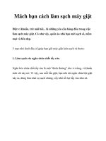 Tài liệu Mách bạn cách làm sạch máy giặt docx