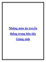 Tài liệu Những món ăn truyền thống trong bữa tiệc Giáng sinh potx