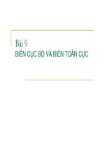 Tài liệu Bài 9 - Biến cục bộ và biến toàn cục potx
