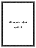 Tài liệu Khi nhịp tim chậm ở người già ppt