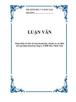 Tài liệu LUẬN VĂN: Hoàn thiện tổ chức kế toán doanh thu, chi phí và xác định kết quả kinh doanh tại công ty TNHH May Thiên Nam ppt