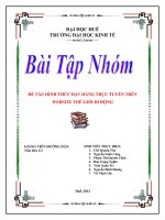 HÌNH THỨC đặt HÀNG TRỰC TUYẾN TRÊN WEBSITE THẾ GIỚI DI ĐỘNG