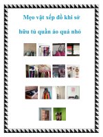 Tài liệu Mẹo vặt xếp đồ khi sở hữu tủ quần áo quá nhỏ pptx