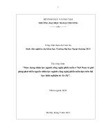 Thực trạng nhân lực ngành công nghệ phần mềm ở việt nam và giải pháp phát triển nguồn nhân lực công nghệ phần mềm dựa trên bài học kinh nghệm từ ấn độ